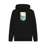 Black Printed Hoody Front
