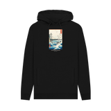 Black Printed Hoody Front