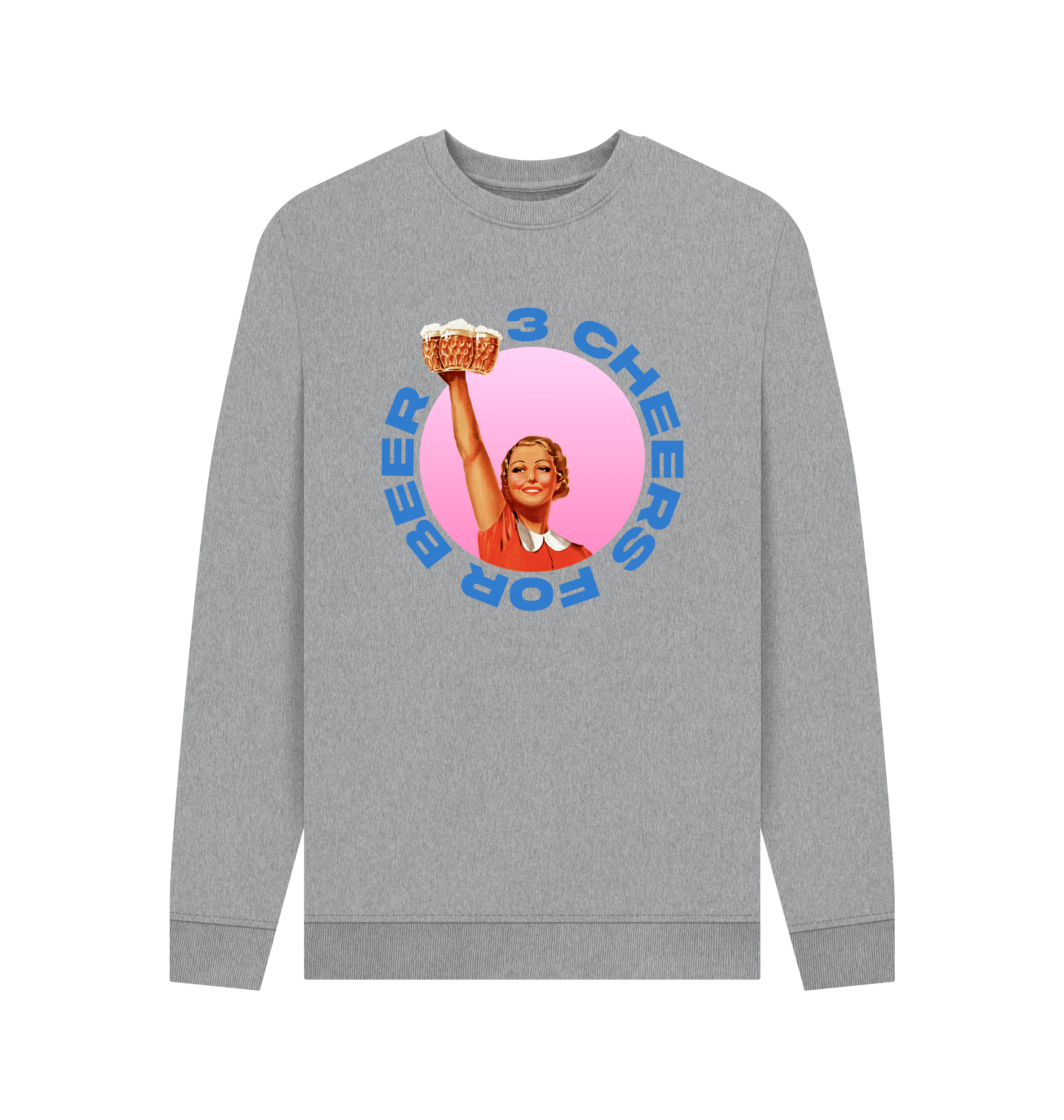 Light Heather Printed Sweater Front
