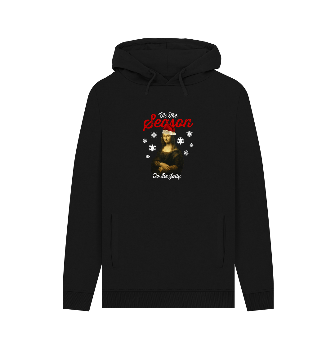 Black Printed Hoody Front