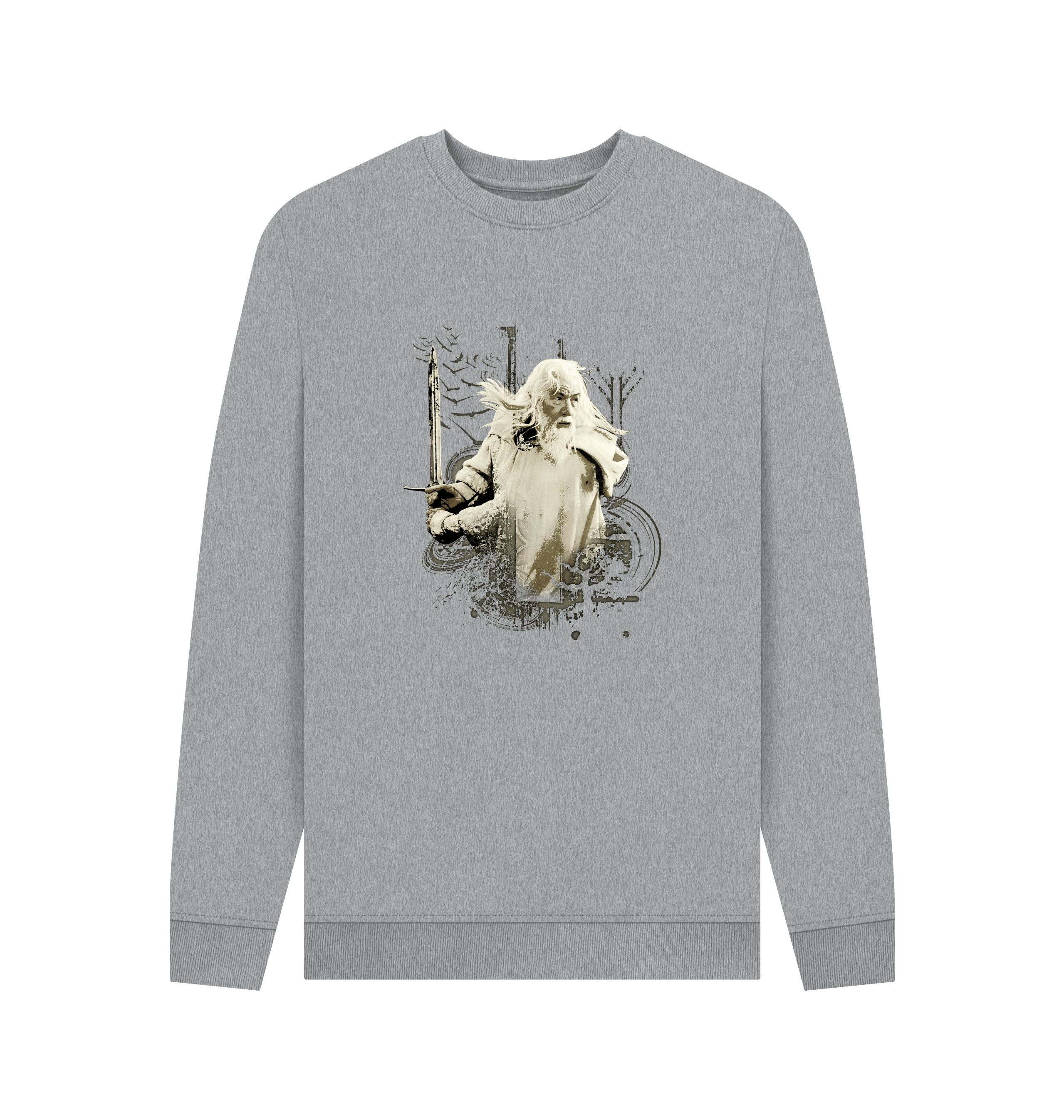 Light Heather Printed Sweater Front