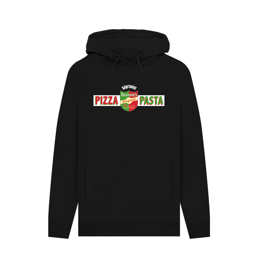 Black Printed Hoody Front