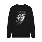 Black Printed Sweater Front