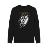 Black Printed Sweater Front