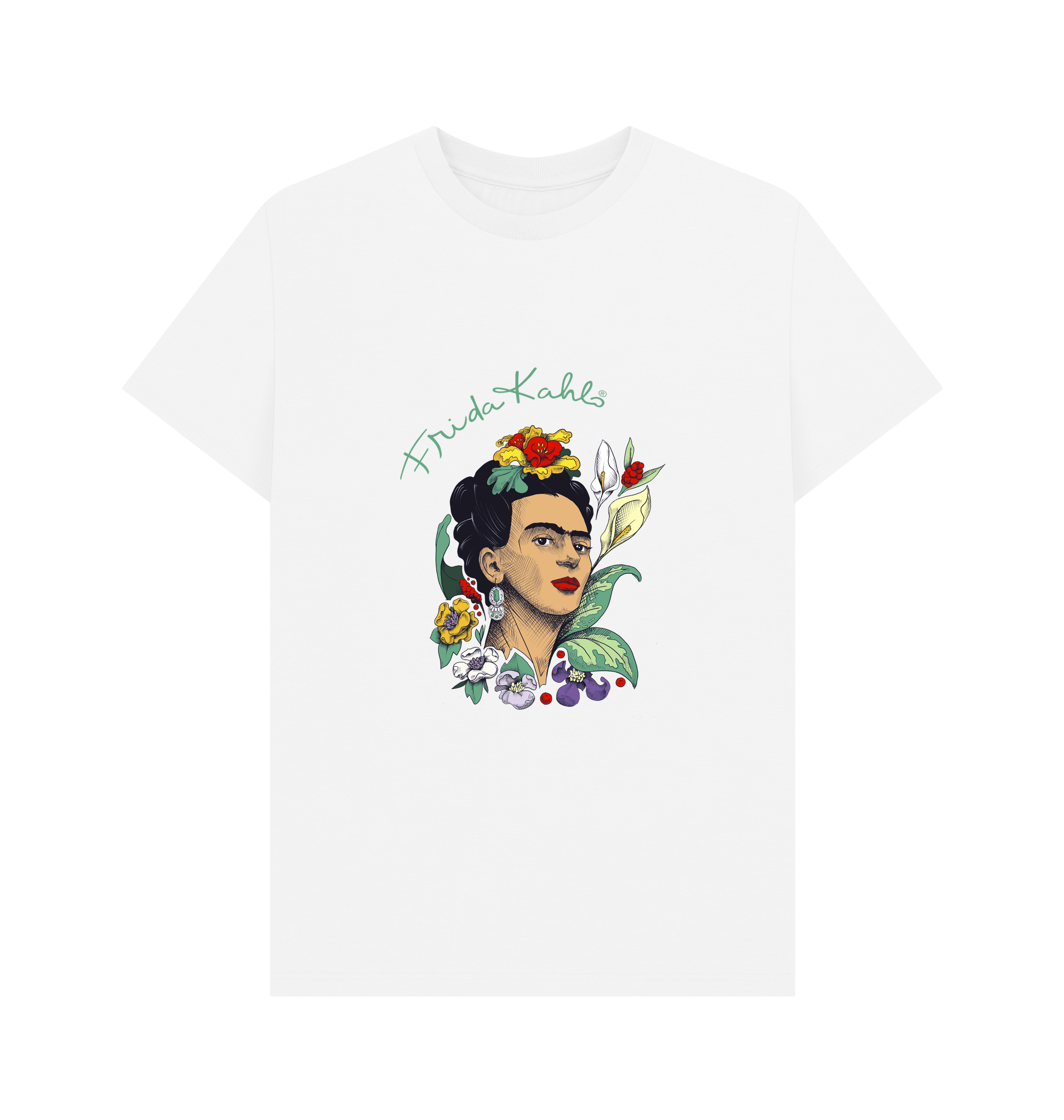 White Printed T-shirt Front