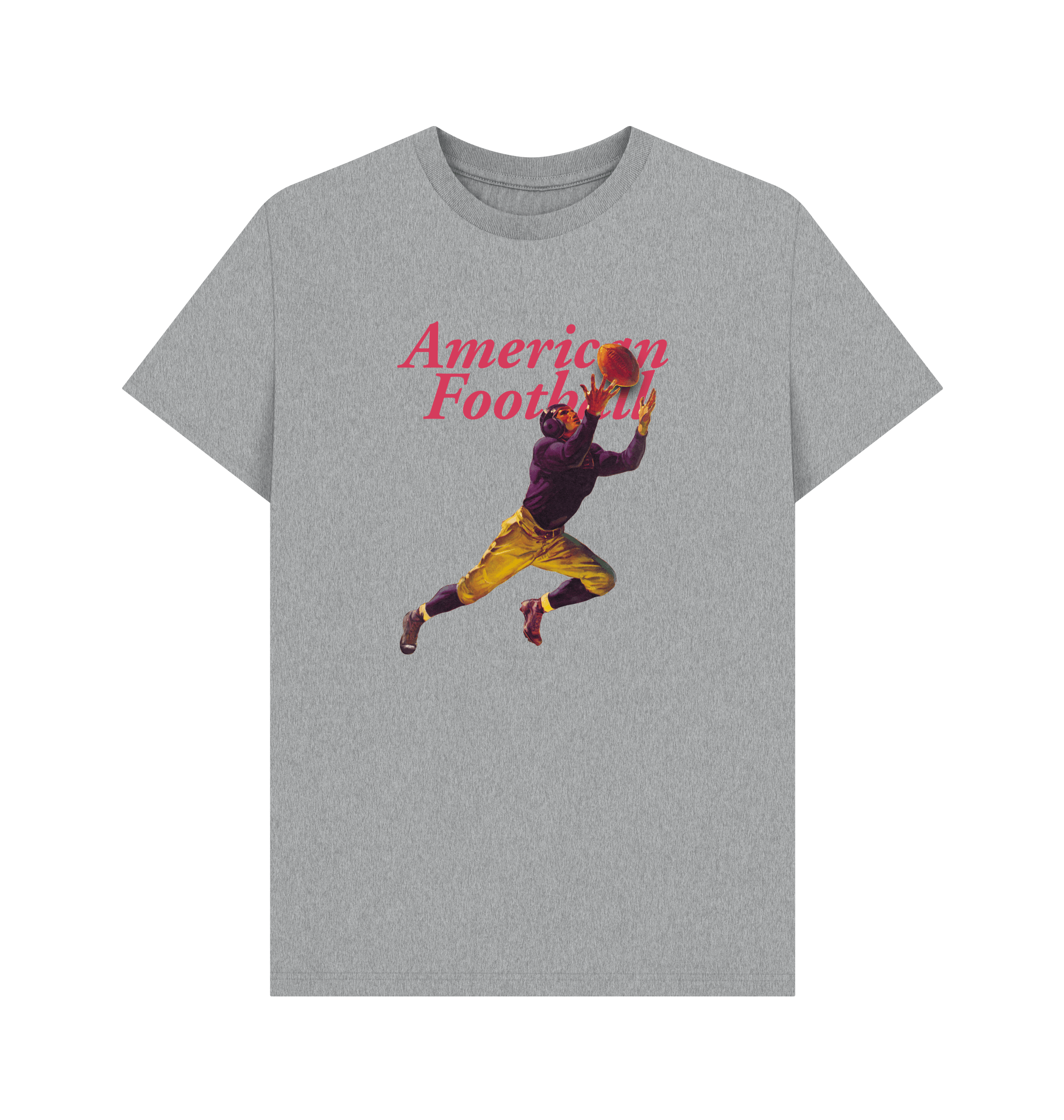 Athletic Grey Printed T-shirt Front