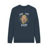 Navy Blue Printed Sweater Front
