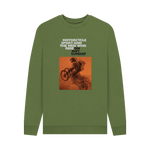 Khaki Printed Sweater Front