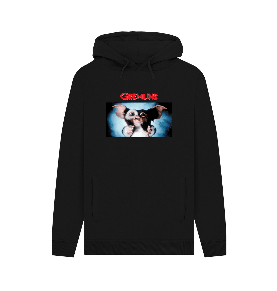Black Printed Hoody Front