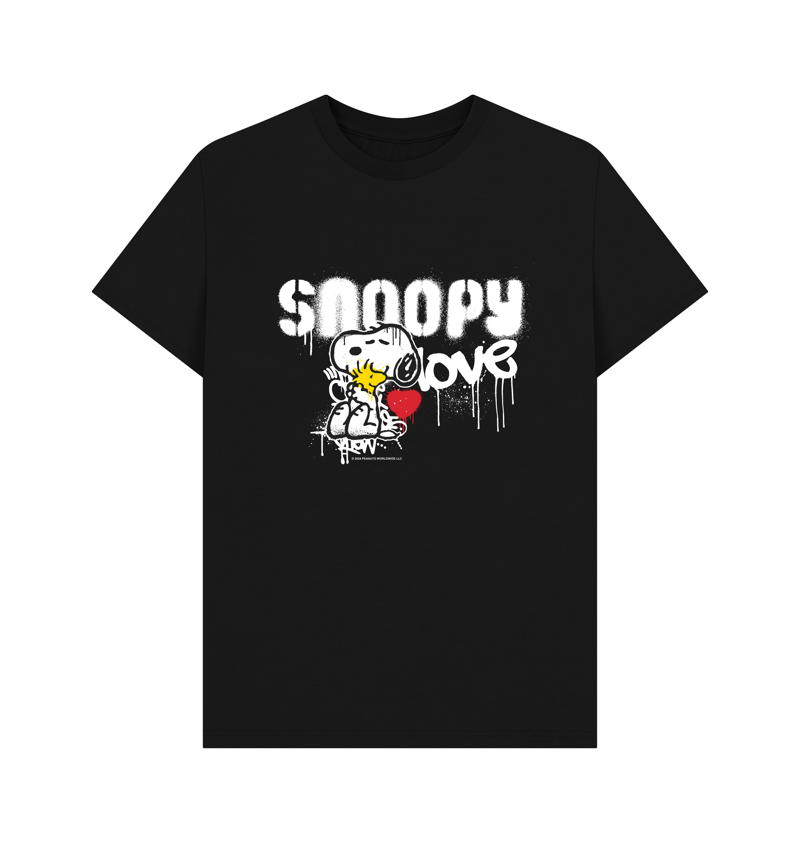 Black Printed T-shirt Front