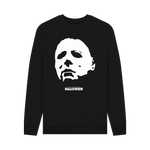Black Printed Sweater Front