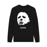 Black Printed Sweater Front