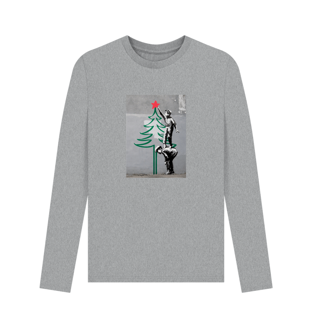 Athletic Grey Printed Long Sleeve T Shirt