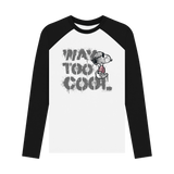 Black-White Printed Baseball T-shirt Front