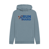 Stone Blue Printed Hoody Front