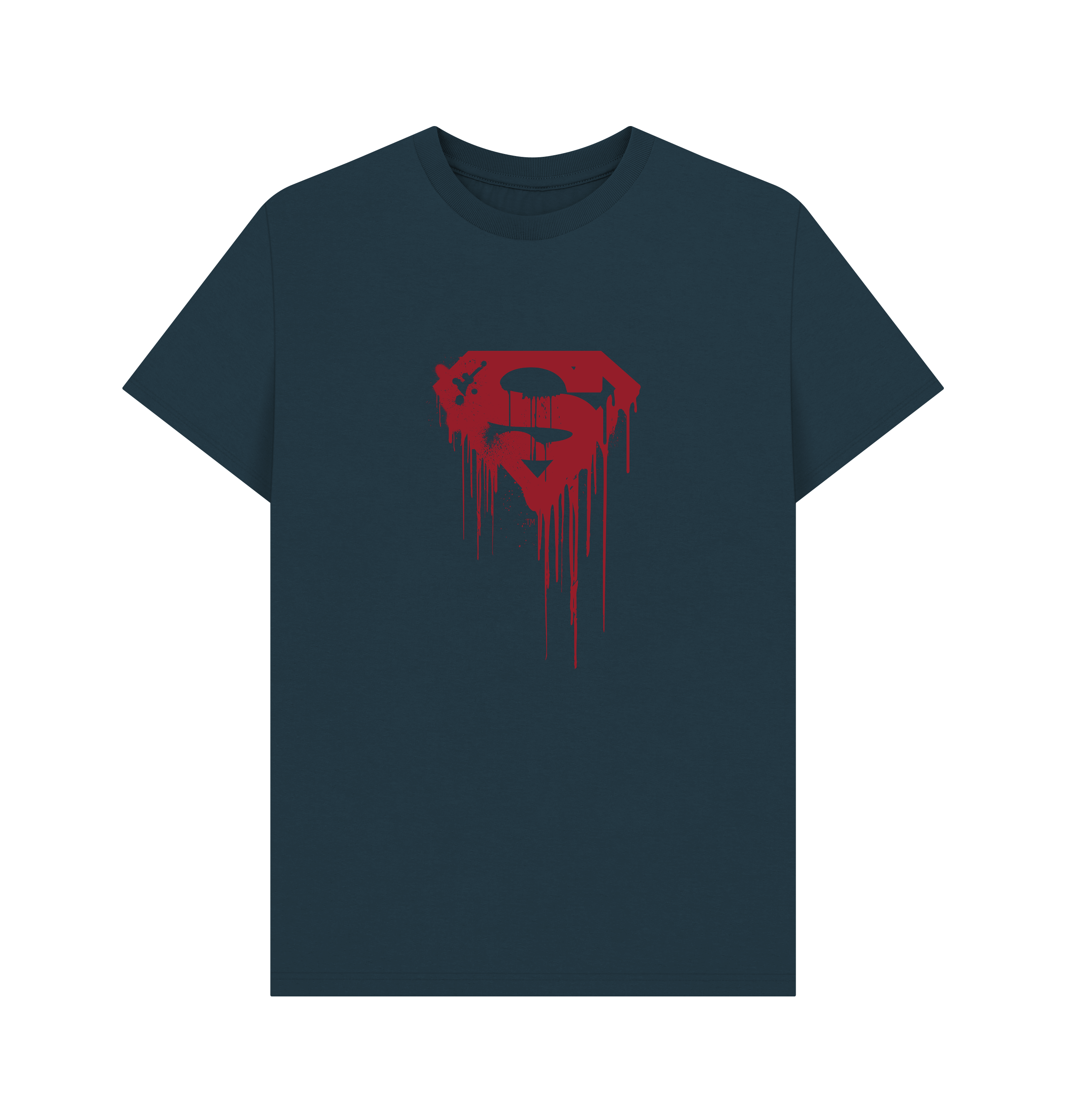 Denim Blue Printed T-shirt Front