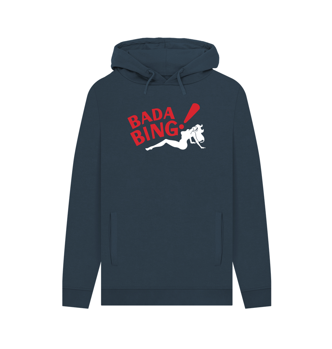 Navy Printed Hoody Front