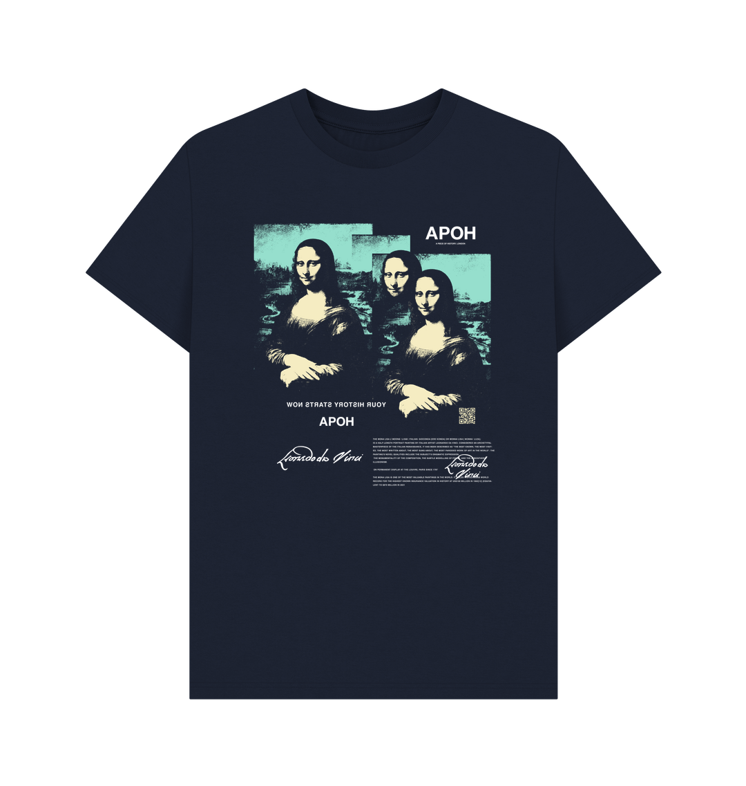 Navy Blue Printed T-shirt Front