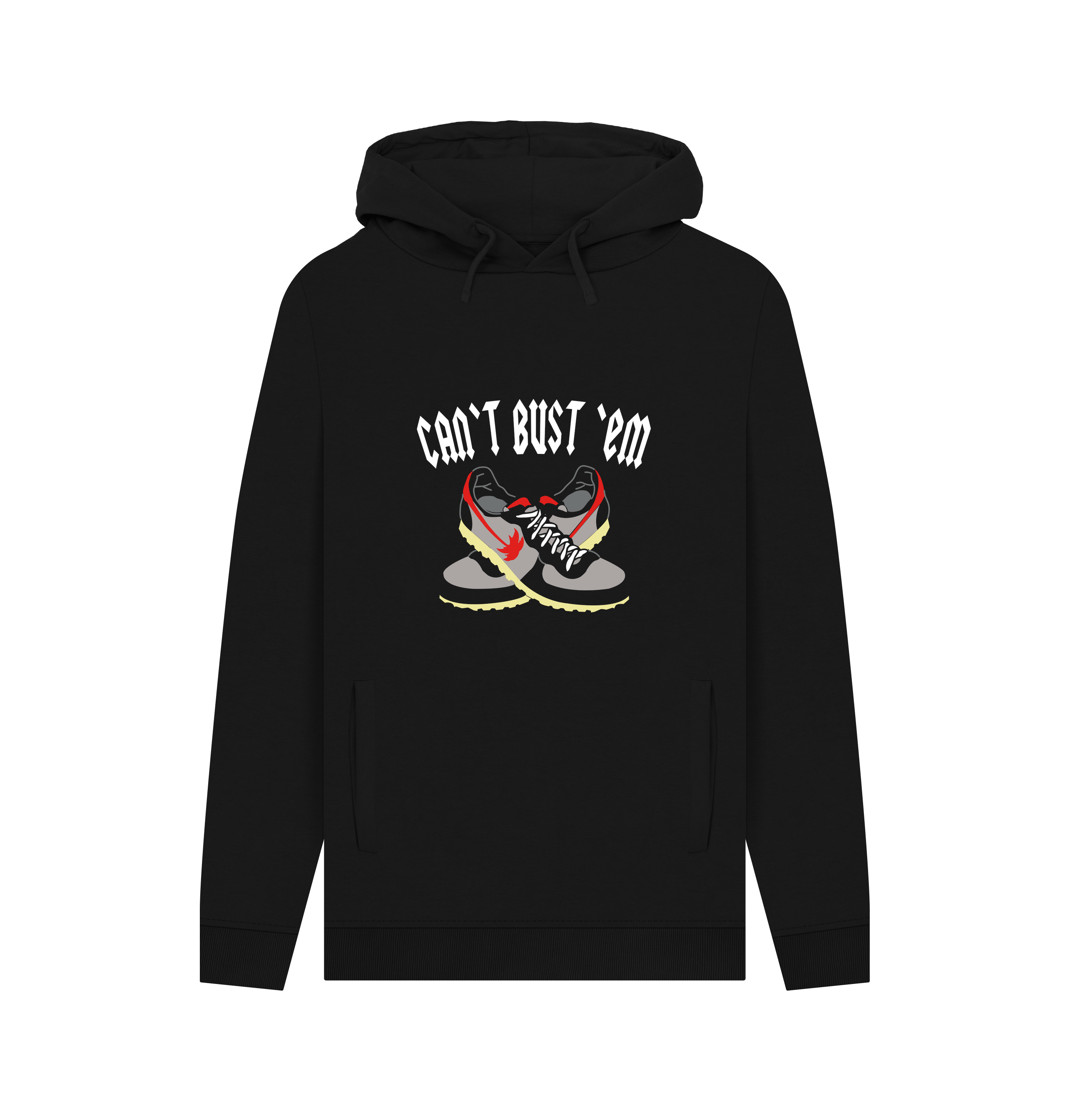 Black Printed Hoody