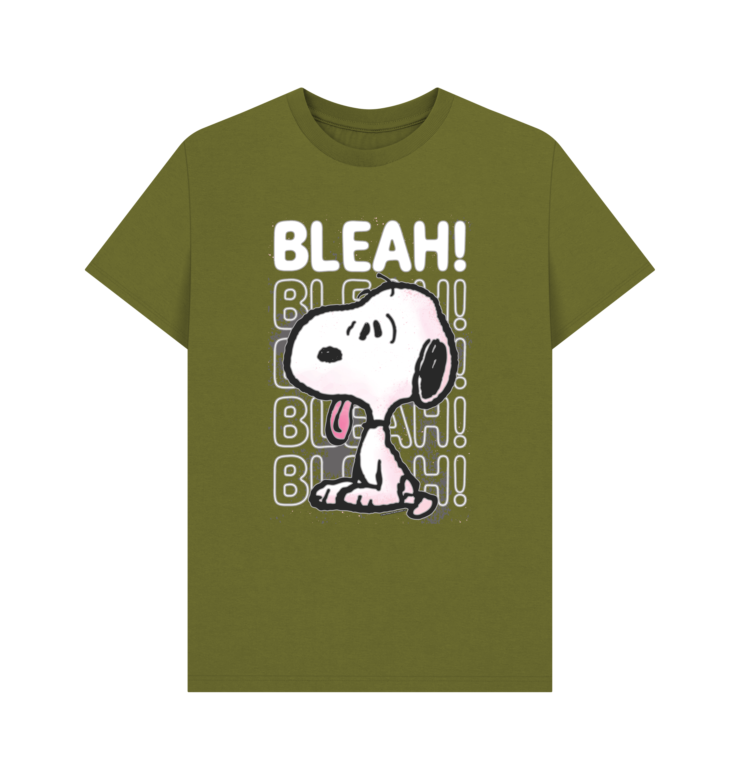 Moss Green Printed T-shirt Front
