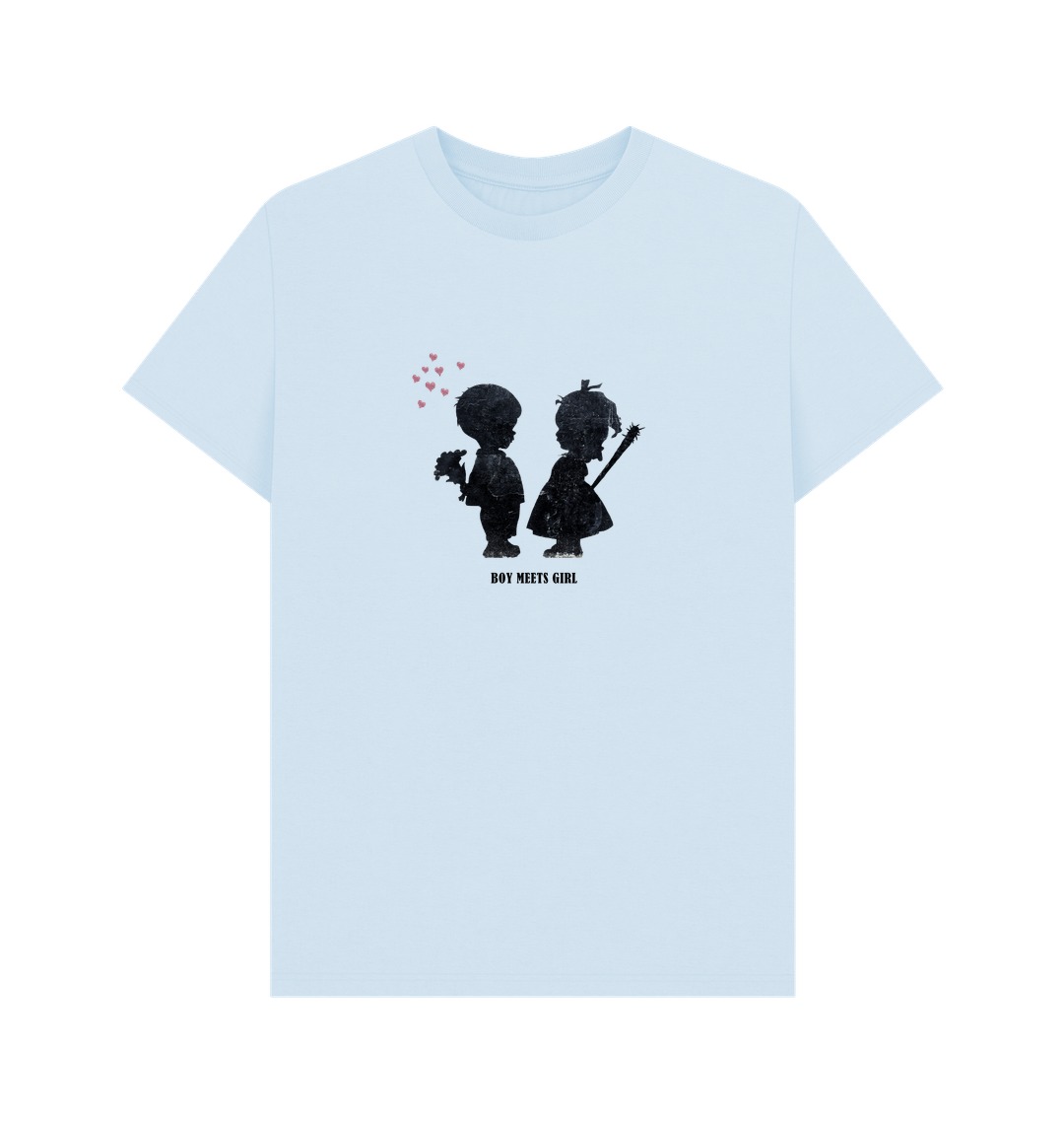 Sky Blue Printed T-shirt Front