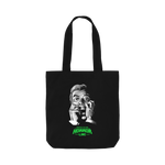 Black Printed Bag Front