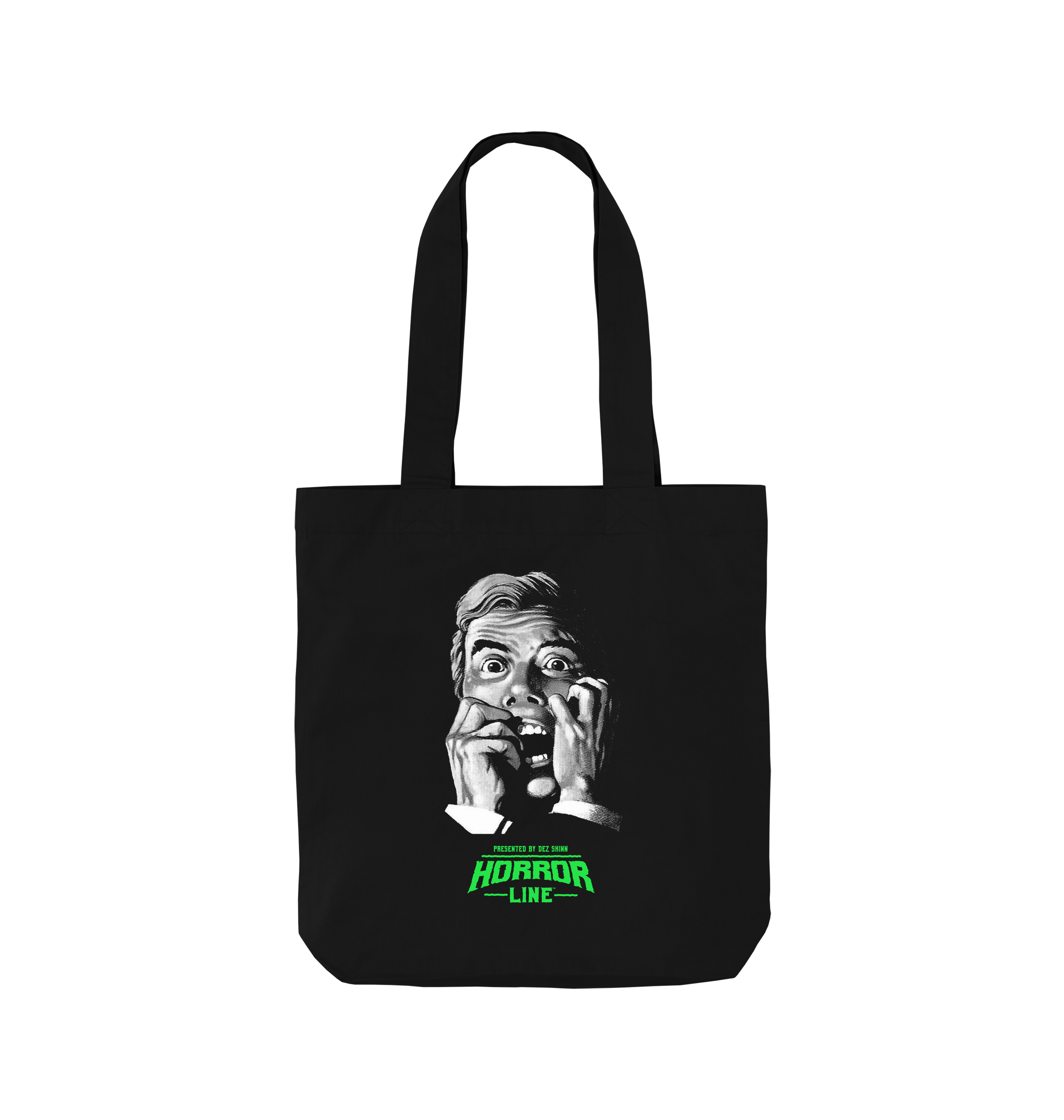 Black Printed Bag Front