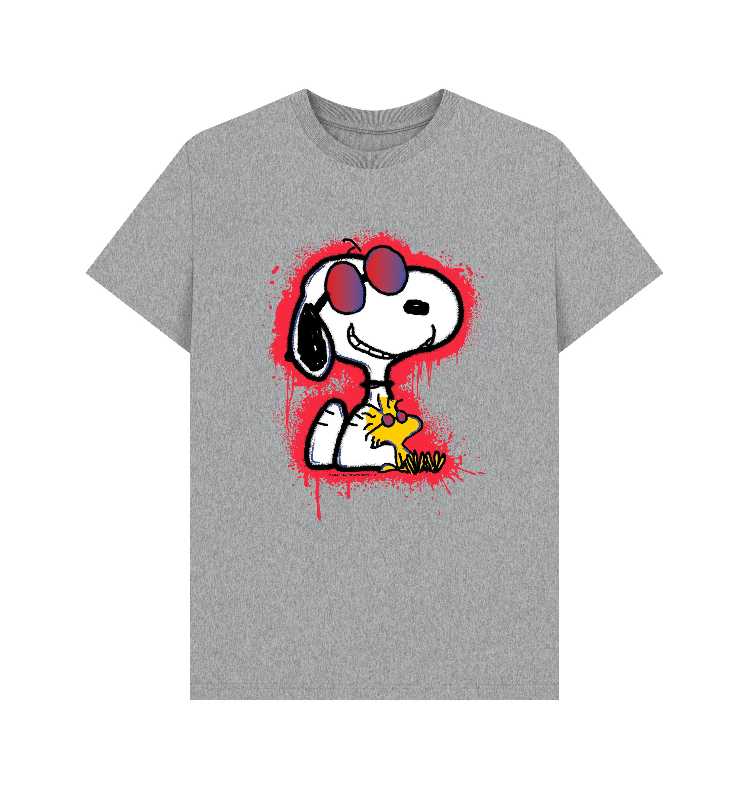 Athletic Grey Printed T-shirt Front