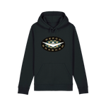 Black Printed Hoody Front