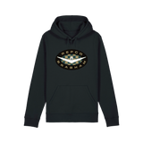 Black Printed Hoody Front