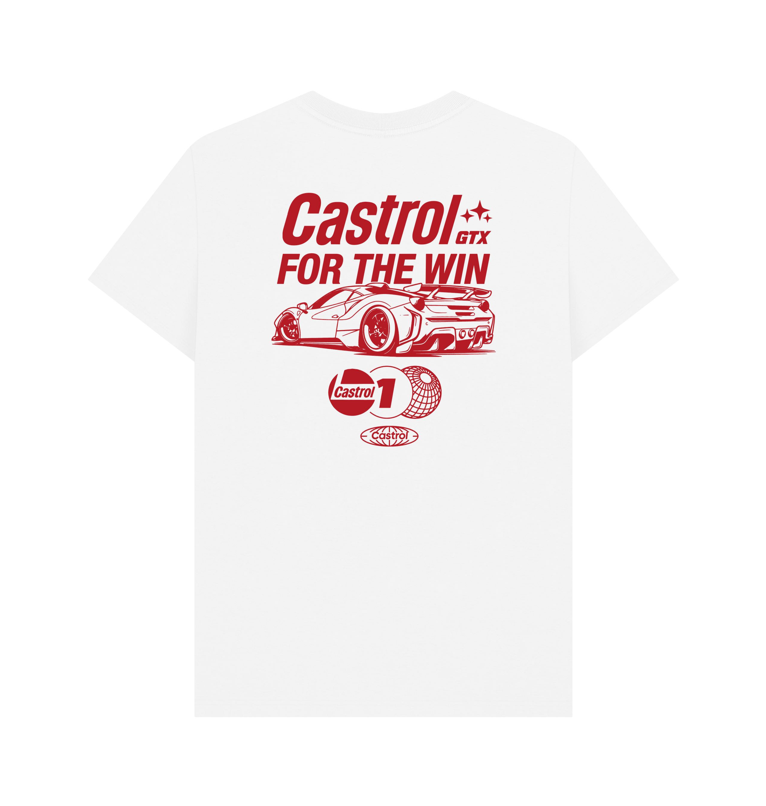 White Printed T-shirt Back