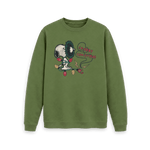 Khaki Printed Sweater Front