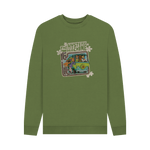 Khaki Printed Sweater Front