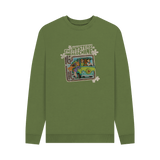 Khaki Printed Sweater Front