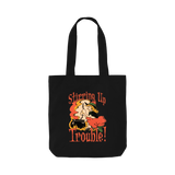 Black Printed Bag Front