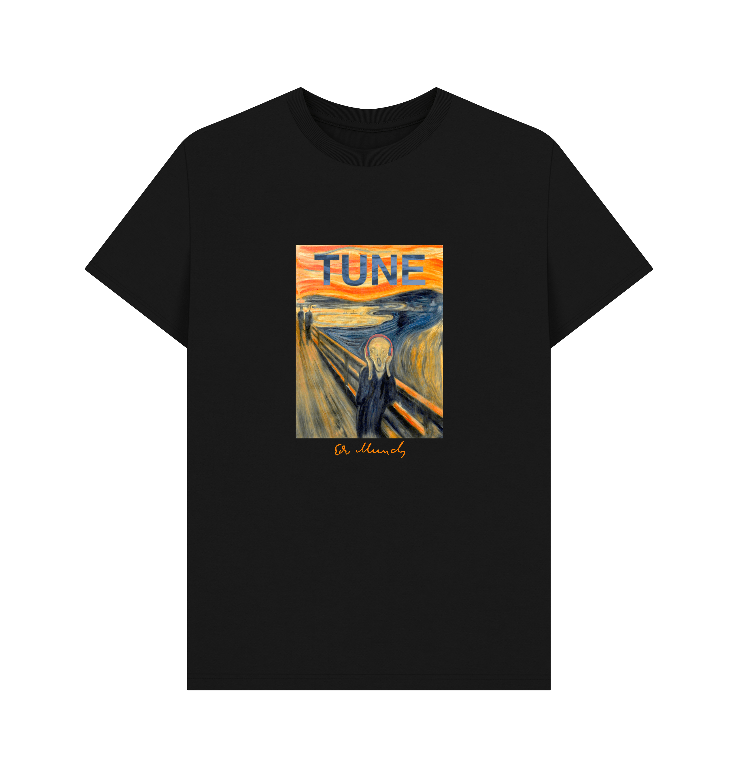 Black Printed T-shirt Front