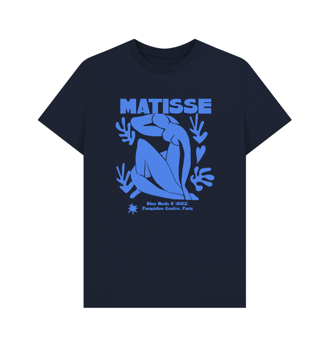 Navy Blue Printed T-shirt Front
