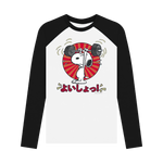 Black-White Printed Baseball T-shirt Front