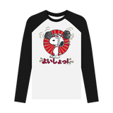 Black-White Printed Baseball T-shirt Front