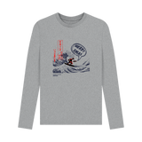 Athletic Grey Printed Long Sleeve T Shirt Front