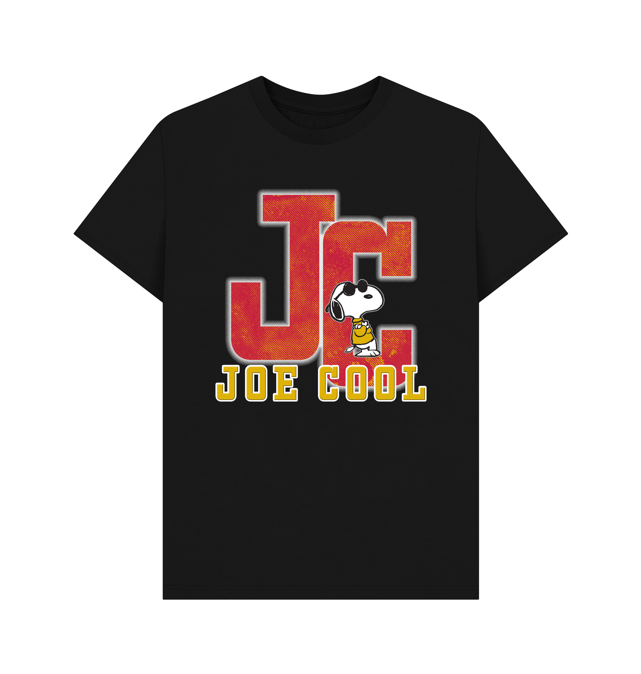 Black Printed T-shirt Front