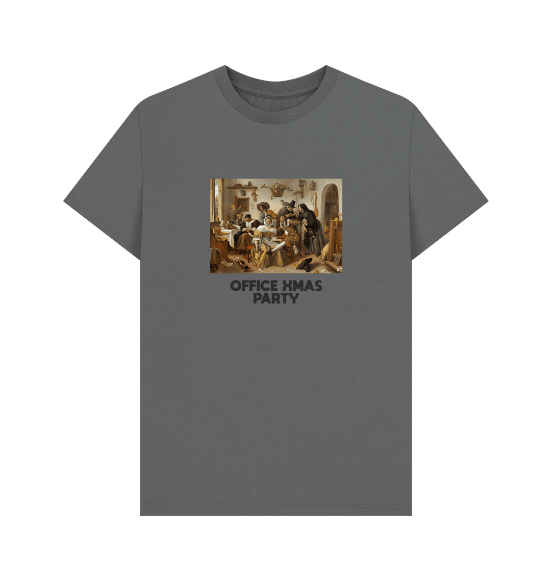 Slate Grey Printed T-shirt Front