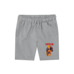 Athletic Grey Printed Mens Shorts Front