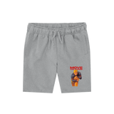 Athletic Grey Printed Mens Shorts Front