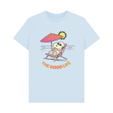 Sky Blue Printed T-shirt Front