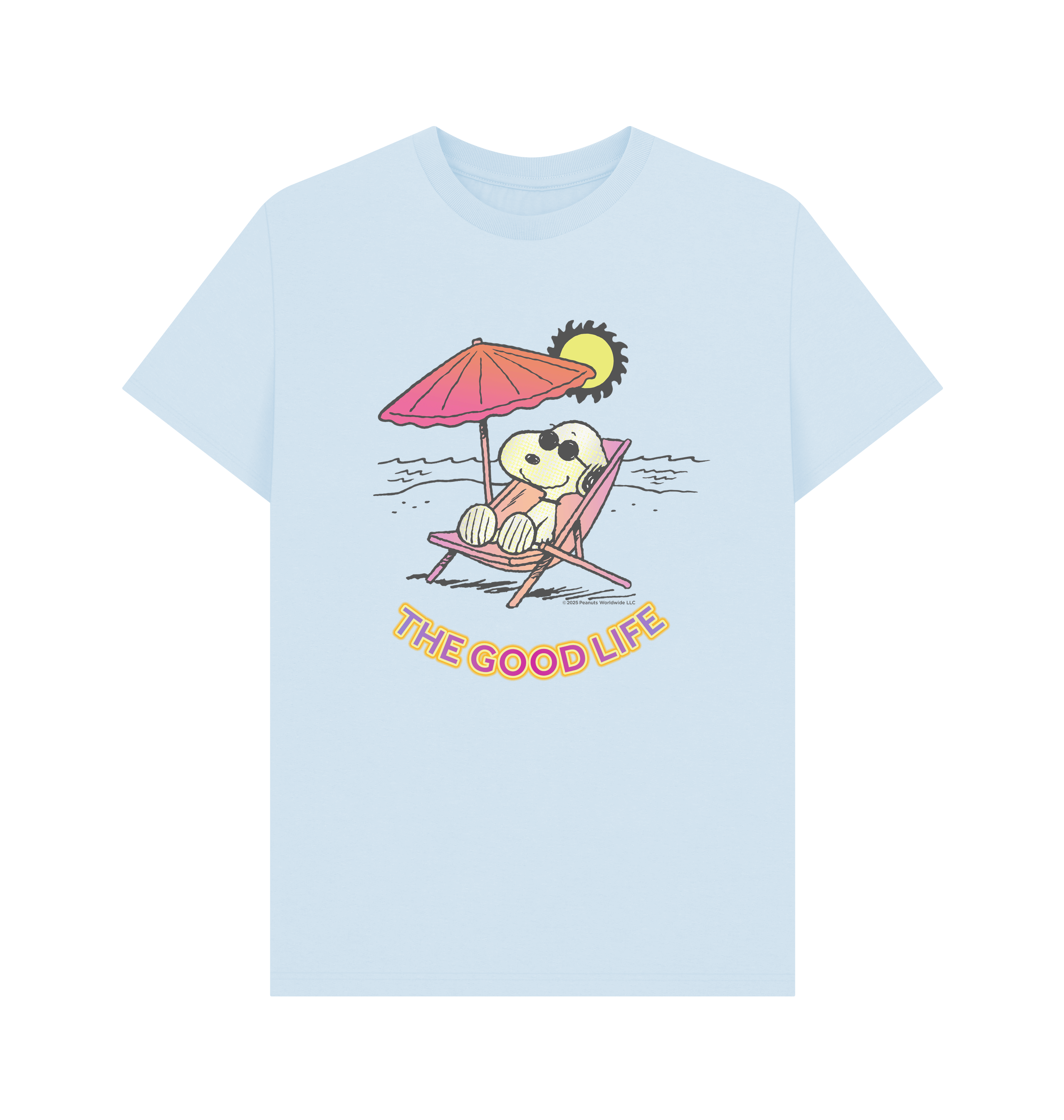 Sky Blue Printed T-shirt Front