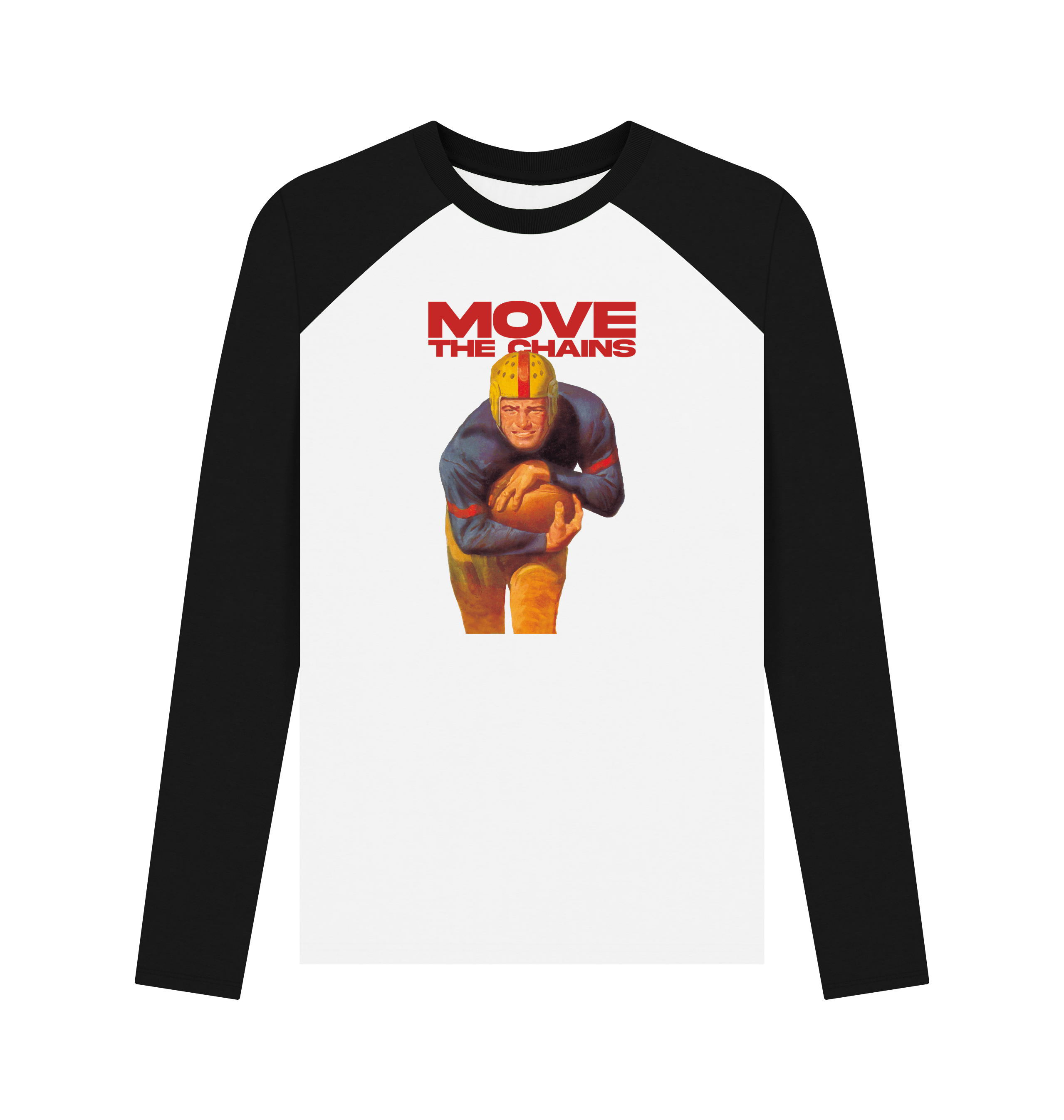 Black-White Printed Baseball T-shirt Front