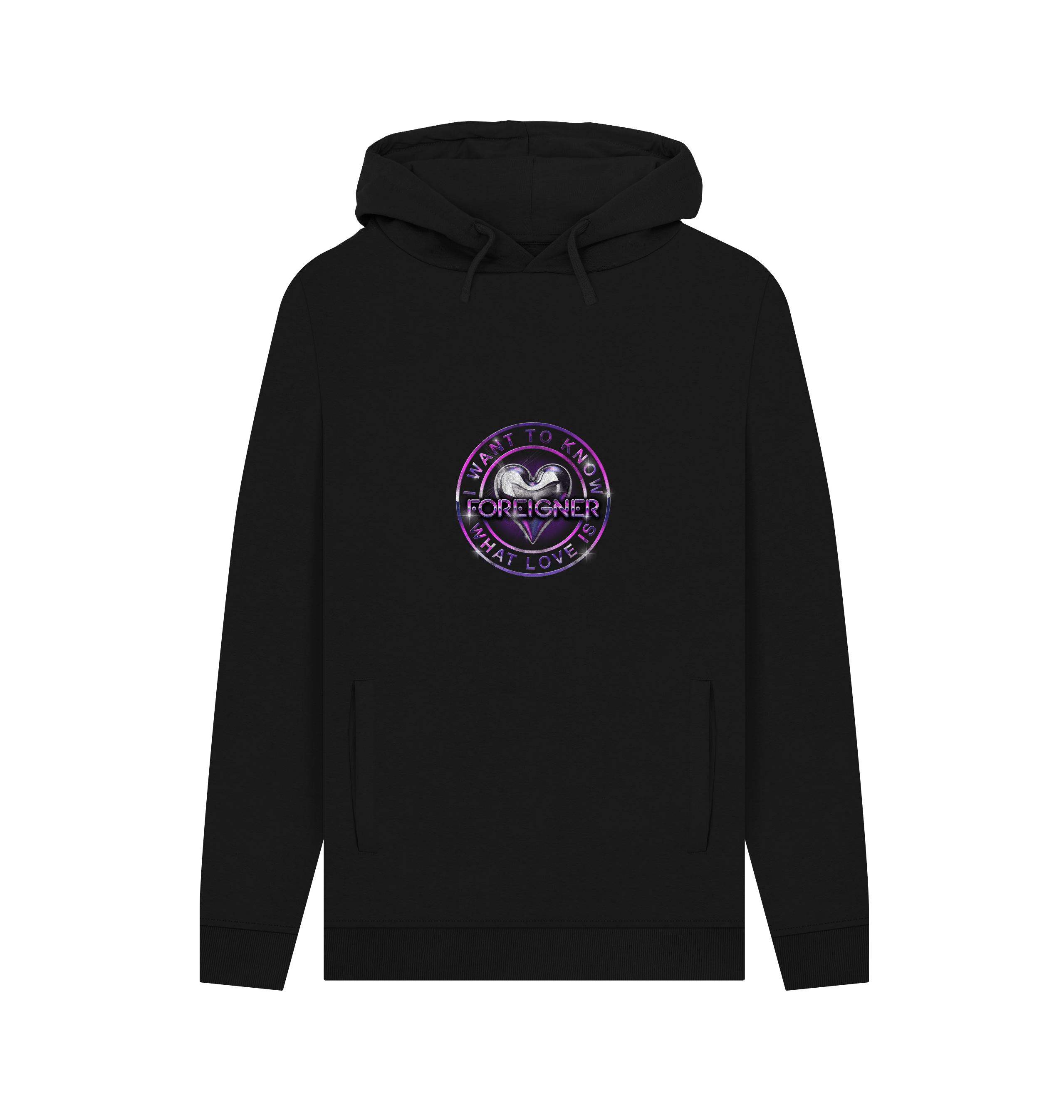 Black Printed Hoody