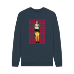 Navy Blue Printed Sweater