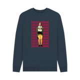Navy Blue Printed Sweater